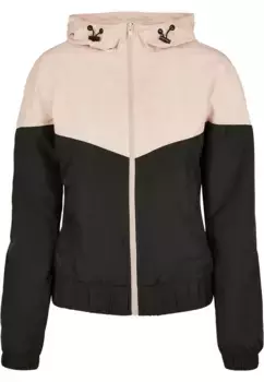 Анорак URBAN CLASSICS " Urban Classics Women's Ladies Arrow Windbreaker" (1 шт.), с капюшоном, цвет Lightpink/Black