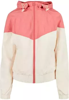 Анорак URBAN CLASSICS " Urban Classics Women's Ladies Arrow Windbreaker" (1 шт.), с капюшоном, розовый