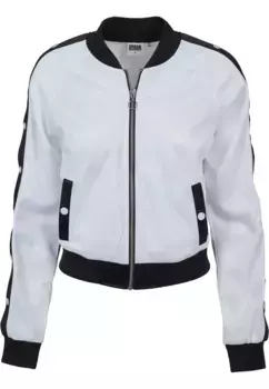 Анорак URBAN CLASSICS "Женская спортивная куртка на пуговицах Urban Classics" (1 шт.), без капюшона, белый