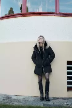 Анорак водо- и ветрозащитный ZARA, черный