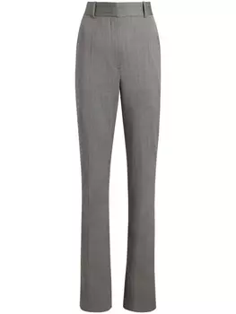 Another Tomorrow прямые брюки с узором в елочку, черный