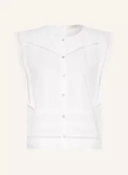 Аня рубашка блузка топ с ажурным кружевом Beaumont, белый