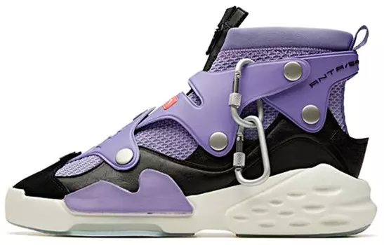 ANTA Bastard Lifestyle Shoes Men High-top Purple/black/ivory White
