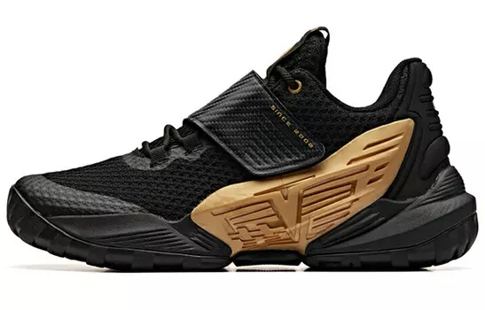 ANTA Bastard Vintage Basketball Shoes Men Low-top Black/metallic Gold