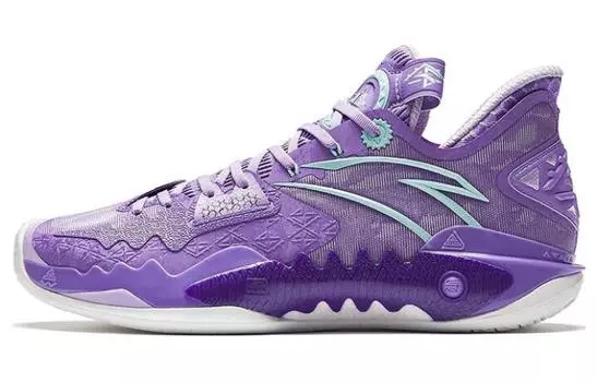 ANTA Frenzy 5 Баскетбольные кроссовки мужские, Фиолетовый/Зеленый