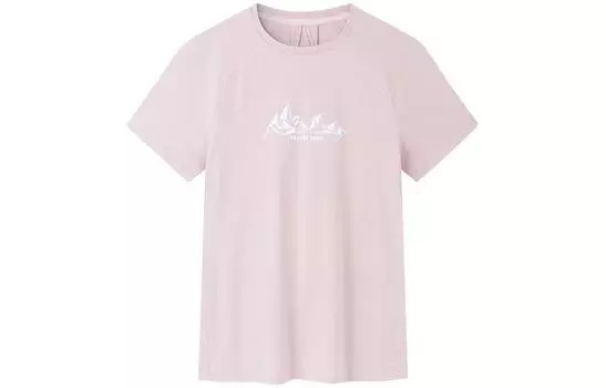 ANTA Футболка Champion All-Weather Series женская, дымчато-серые, розовые