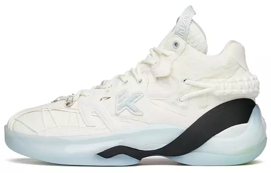 Кроссовки Anta KT7 Basketball, белый/черный/голубой