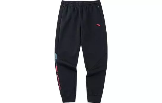ANTA Мужские трикотажные спортивные штаны, Черный