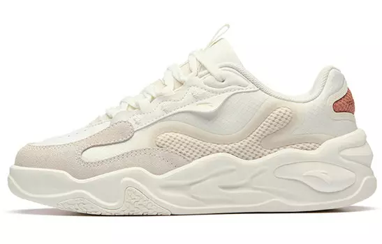 ANTA Tianxing Lifestyle Shoes Women's Low-top Ivory White/marl Ash/naked Orange Powder
