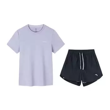ANTA Женский повседневный комплект, Фиолетовый дым + базовый черный