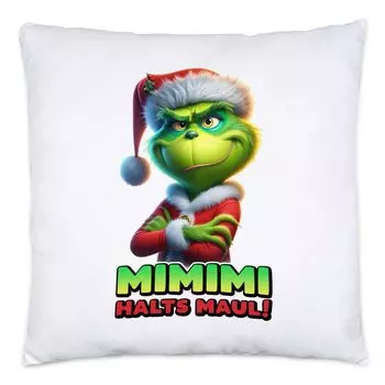 Анти-рождественская подушка «Мимими заткнись», включая наполнитель «Рождественский муфельный сарказм» Hey!Print