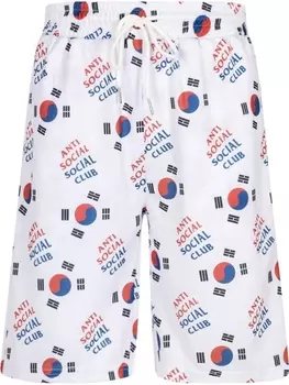 Anti Social Social Club спортивные шорты с логотипом из коллаборации с Case Study, белый