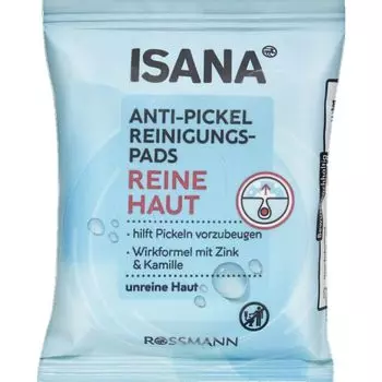 Антибактериальные чистящие салфетки ISANA, 30 шт.