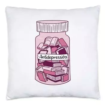 Антидепрессанты Подушки Книжные черви Книги от депрессии Чтение книг Любители книг Чтение – это веселое исцеление Hey!Print