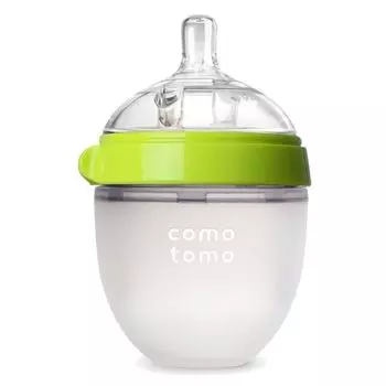 Антиколиковая бутылочка для детей Comotomo Moms Breast Green Newborn 150 мл, 1 шт