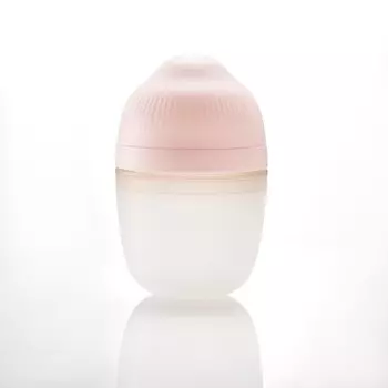 Антиколиковая бутылочка Mombella для новорожденных, силиконовая роза, 210 мл