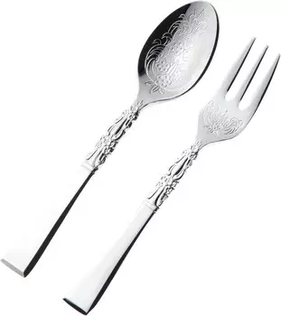 Антикварная кофейная ложка, коричневая вилка, серебро, набор из 2 шт., производство Япония Nagao, Sliver