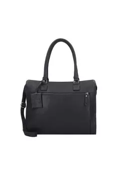 Антикварная кожаная сумка через плечо Avery 35,5 см с отделением для ноутбука BURKELY, черный