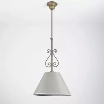 Антикварный потолочный светильник премиум-класса из латуни, тканевый абажур ручной работы, 3 лампы, длина 120 см, освещение обеденного стола, гостиной Licht-Erlebnisse, мультиколор