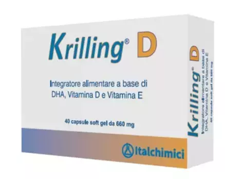 Антиоксидантная добавка Krilling D Omega 3, 40 капсул Krilling-D