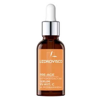 Антиоксидантная сыворотка с витамином С 9% для пигментации лица, 30 мл Uzdrovisco Pre-Age