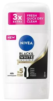 Антиперспирант для женщин Nivea Black&White Silky Smooth, 50 мл