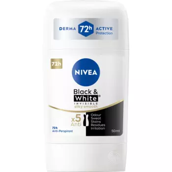 Антиперспирант-карандаш, 50 мл Nivea Black&White silky smooth