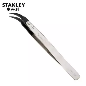 Антистатические пинцеты Stanley Elbow, 130 мм, утолщенные пинцеты из нержавеющей стали, тонкий зажим с резьбой, 94-523-23