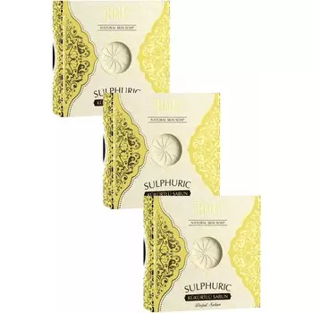 Антивозрастное натуральное твердое мыло Thalia с экстрактом серы, 3 x 125 гр