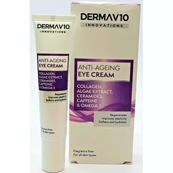 Антивозрастной крем для глаз V10, Derma