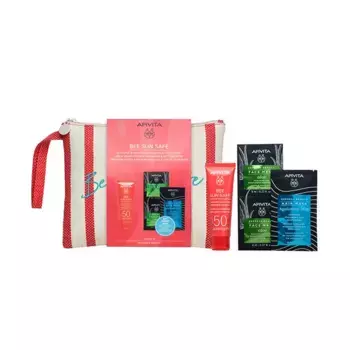 Антивозрастной + против пятен Spf50 + футляр с кремом после загара Bee Sun Safe Apivita, 1 UD