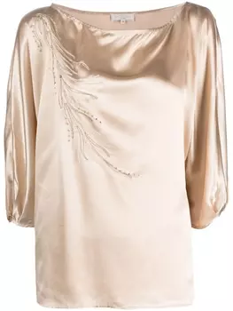 Antonelli декорированная блузка, нейтральный цвет