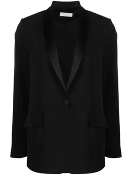 Antonelli однобортный блейзер с лацканами-шалькой, черный