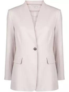 Antonelli однобортный блейзер с V-образным вырезом, нейтральный цвет