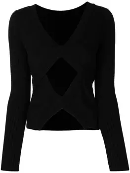 Antonio Marras джемпер из необработанной шерсти с вырезом, черный