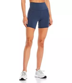 Антонио Мелани Актив Пауэр 6Велосипедные шорты с высокой талией и боковыми карманами Antonio Melani, синий