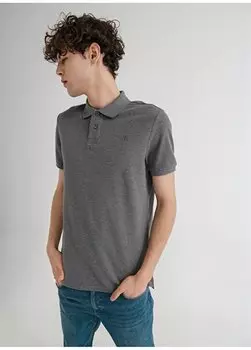 Антрацитовая футболка-поло Aeropostale, антрацитовый