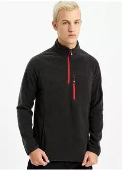 Антрацитовая мужская толстовка с воротником на молнии The Crow