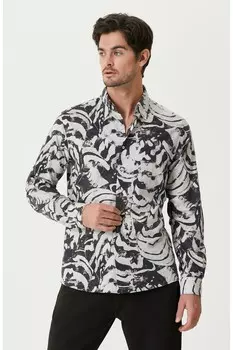 Антрацитовая рубашка Network, серый