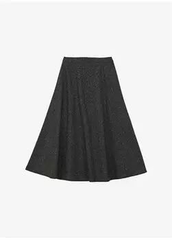 Антрацитовая женская стандартная юбка с нормальной талией BBFW23FSK014 Brooks Brothers, антрацитовый