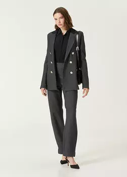 Антрацитовые брюки-дудочки Emporio Armani