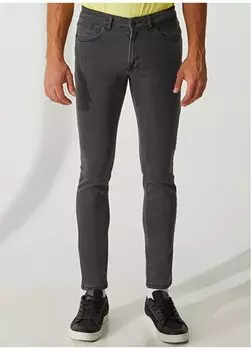 Антрацитовые мужские брюки с нормальной талией и узкими штанинами TC5002 The Crow, антрацитовый