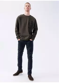 Антрацитовые мужские брюки с нормальной талией Gmg Frenze