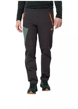 Антрацитовые мужские уличные брюки Glastal Winter Pants Jack Wolfskin, антрацитовый