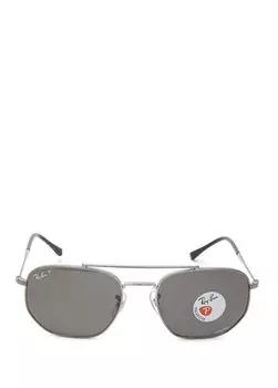 Антрацитовые солнцезащитные очки Ray-Ban, серебряный