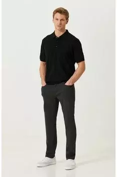 Антрацитовые трикотажные повседневные брюки Network, серый