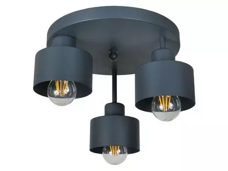 Антрацитовый потолочный светильник OST3030AN потолочный светильник, 3 лампы alfalux, серый