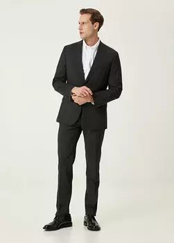 Антрацитовый шерстяной костюм Network