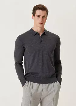 Антрацитовый шерстяной трикотаж Pal Zileri