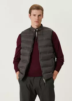 Антрацитовый стеганый жилет Beymen